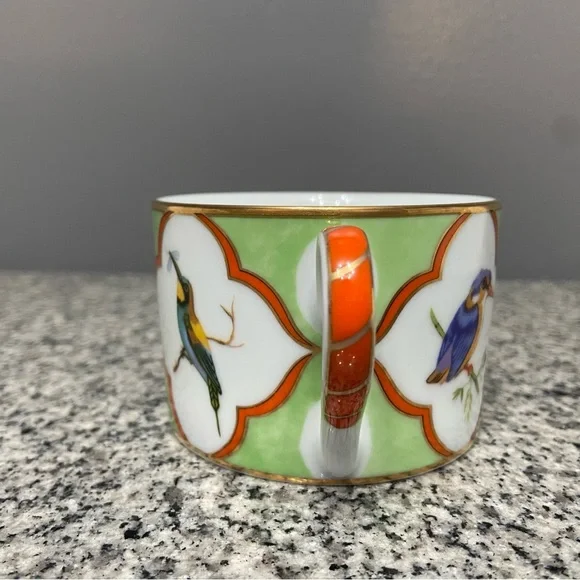 Vtg Lynn Chase TIGER RAJ Coffee Cup Demitasse Signed 1991 24K Gold Replacement - Picture 5 of 15